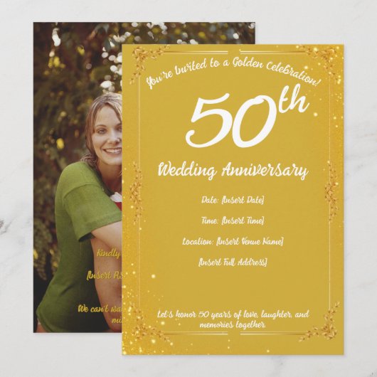 50e Jubileum Kaart (Voorkant / Achterkant)