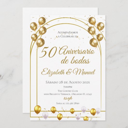 50e Jubileum Kaart (Voorkant / Achterkant)