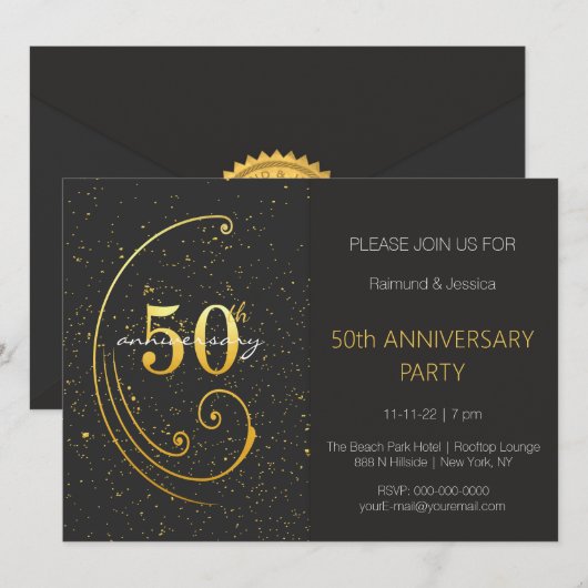 50e Jubileum Kaart (Voorkant / Achterkant)