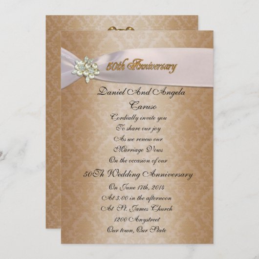 50e Jubileum Kaart (Voorkant / Achterkant)