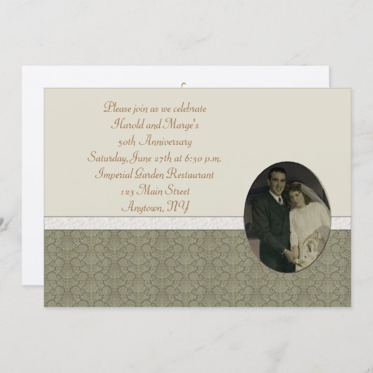 50e Jubileum Kaart (Voorkant / Achterkant)