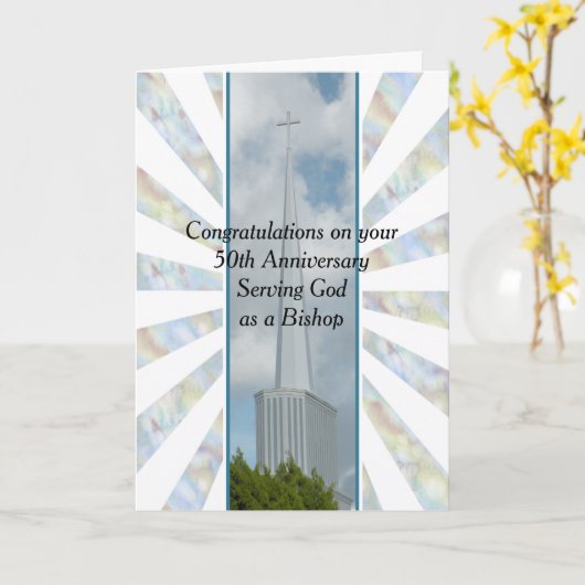 50e Jubileum Kaart voor God (Gele Bloem)