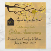 50e Jubileum Love Bird Wijn Etiket (Enkel label)