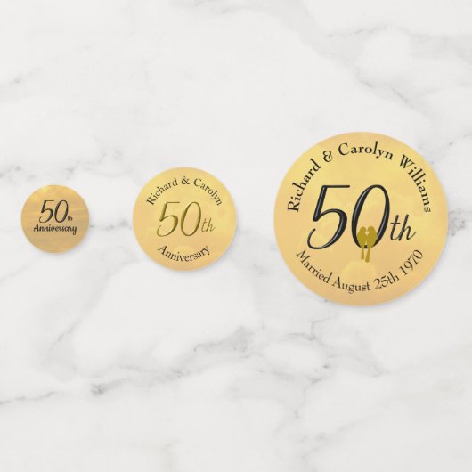 50e Jubileum Lovebirds Confetti (Achterkanten)