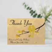 50e Jubileum Lovevogels Dank u wel Bedankkaart (Staand voorkant)