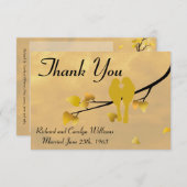 50e Jubileum Lovevogels Dank u wel Bedankkaart (Voorkant / Achterkant)