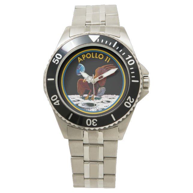 50e Jubileum maanlanding, Apollo 11 insignes: Horloge (Voorkant)