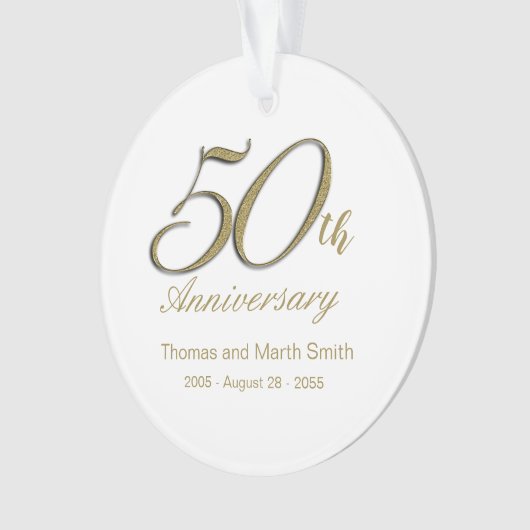 50e Jubileum Memento Ornament Gift (voorkant)