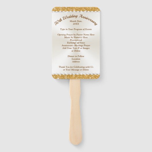 50e Jubileum, met Afbeelding Handwaaier (Achterkant)