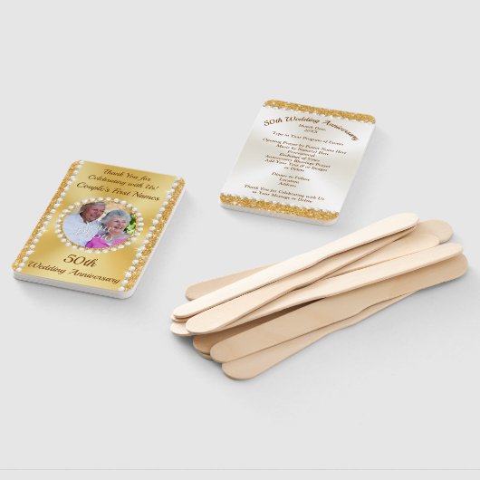 50e Jubileum, met Afbeelding Handwaaier (Niet-gemonteerd)