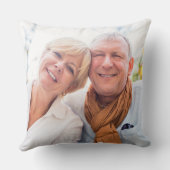 50e Jubileum met een gouden bruiloft Foto's Floral Kussen (Achterkant)