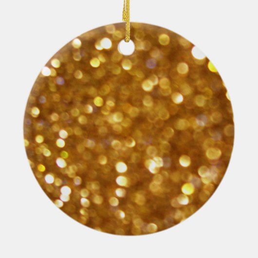 50e Jubileum met gouden bruiloft kersttasje Keramisch Ornament (Achterkant)
