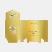 50e Jubileum met gouden bruiloft - Rozen Floral Go Bedankdoosjes (Uitgevouwen)