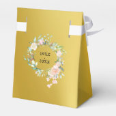 50e Jubileum met gouden bruiloft - Rozen Floral Go Bedankdoosjes (Achterkant)