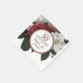 50e Jubileum met namen Floral Servet (Hoek)