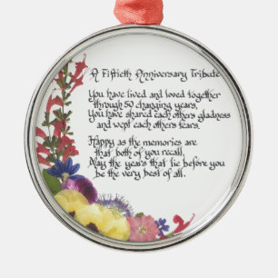 50e Jubileum Metalen Ornament