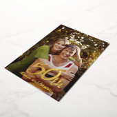 50e Jubileum Modern Folie Uitnodiging (Gedraaid)