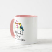 50e Jubileum, Mok voor het combineren van vogelpar (Voorkant links)