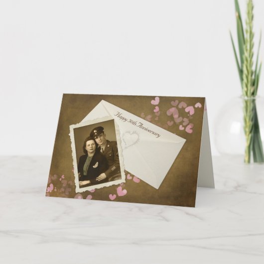 50e Jubileum momentopname met hart Kaart (Voorkant)