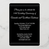 50e Jubileum Monogram Wijnglazen Cheers Gold Folie Uitnodiging (Achterkant)