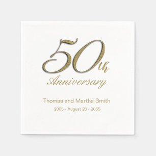 50e Jubileum Napkins Gepersonaliseerd Servet