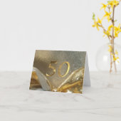 50e Jubileum nummer 50 jaar jubileum elegant Kaart (Gele Bloem)