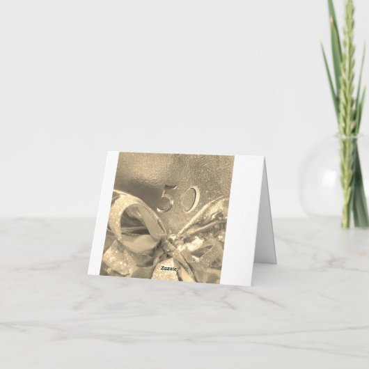 50e Jubileum nummer 50 jaar jubileum elegant Kaart (Achterkant)