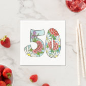 50e Jubileum of Birthday Paper Napkins Servet (Insitu)
