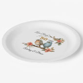 50e Jubileum of een jaar gepersonaliseerd Papieren Bordje (Gekanteld)