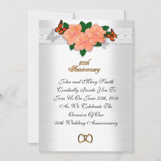 50e Jubileum officiële uitnodiging Hibiscus (Voorkant)