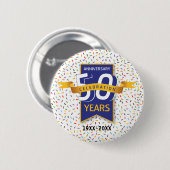 50e JUBILEUM ontwerp Ronde Button 5,7 Cm (Voorkant /achterkant)