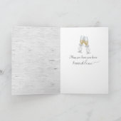 50e Jubileum op berkenboomrol Kaart (Binnen)