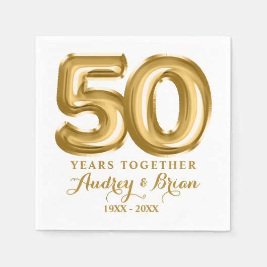 50e Jubileum op maat Servet (Voorkant)