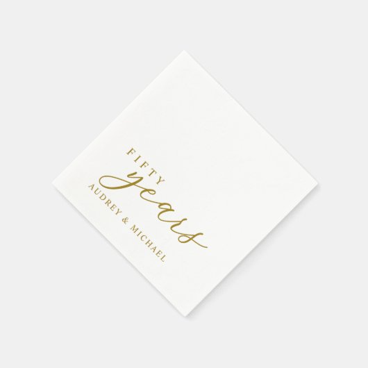 50e Jubileum op maat Servet (Hoek)