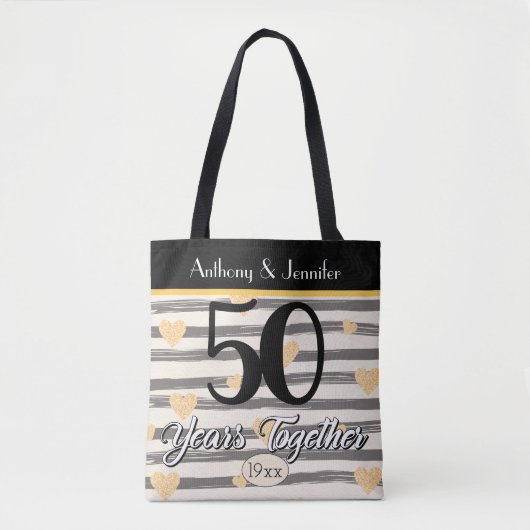 50e Jubileum op maat Tote Bag (Voorkant)