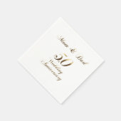 50e Jubileum Ouders Golden Wedding Servet (Hoek)