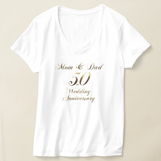 50e Jubileum Ouders Golden Wedding T-Shirt (Laagn)