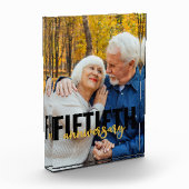 50e Jubileum Oversized Typografie Overlay Fotoblokken (Links)