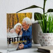 50e Jubileum Oversized Typografie Overlay Fotoblokken