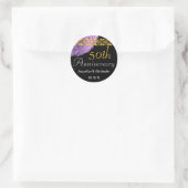 50e Jubileum PAARSE Rozen Sticker (Tas)