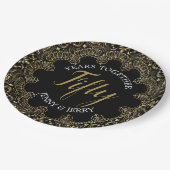 50e Jubileum Papier Bord met gouden accenten (Gekanteld)