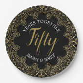 50e Jubileum Papier Bord met gouden accenten (Voorkant)