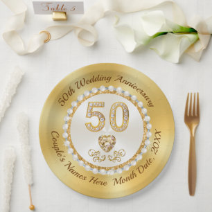 50e Jubileum papieren Borden, 7 of 9 inch Bordje