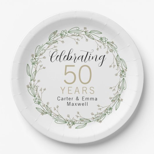 50e Jubileum Papieren Bordje (Voorkant)