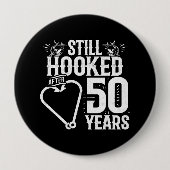 50e Jubileum paren gehuwd 50 jaar Ronde Button 4,0 Cm (Voorkant)