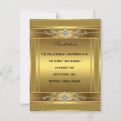 50e Jubileum partij bij de gouden diamantjuweel Kaart (Achterkant)