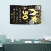 50e Jubileum partij bij de goudwedstrijd Champagne Spandoek (Beurs)