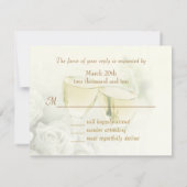 50e Jubileum partij - Ivory RSVP-antwoordkaarten RSVP Kaartje (Achterkant)