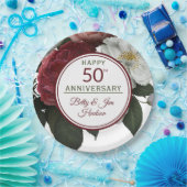 50e Jubileum partij met namen Papieren Bordje (Feest)