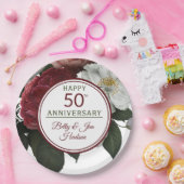 50e Jubileum partij met namen Papieren Bordje (Feest)